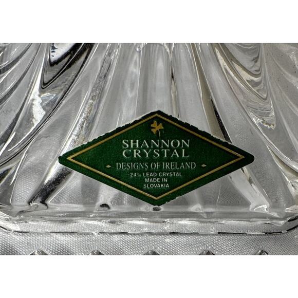 Shannon Designs of Ireland 24% Lead Crystal Pedestal Tulip Vase Dish Heavy 7" - Picture 6 of 8